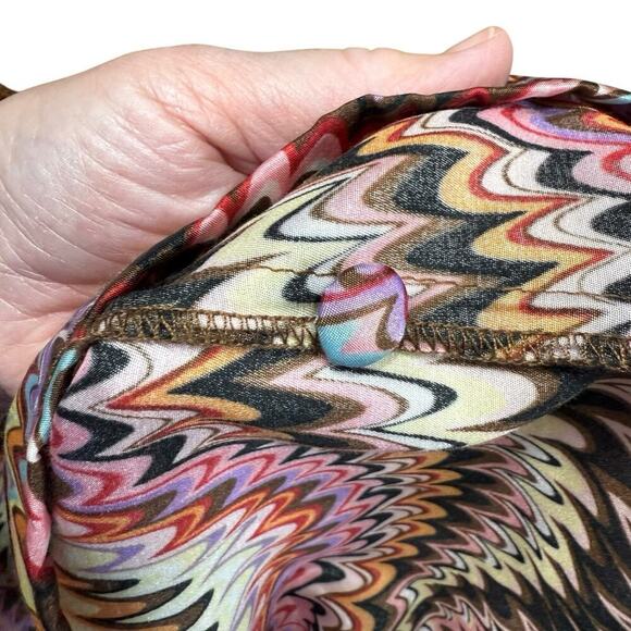 Grace Chuang New York Dress Polyester Button Front Medium Abstract Print Artsy - Picture 11 of 11